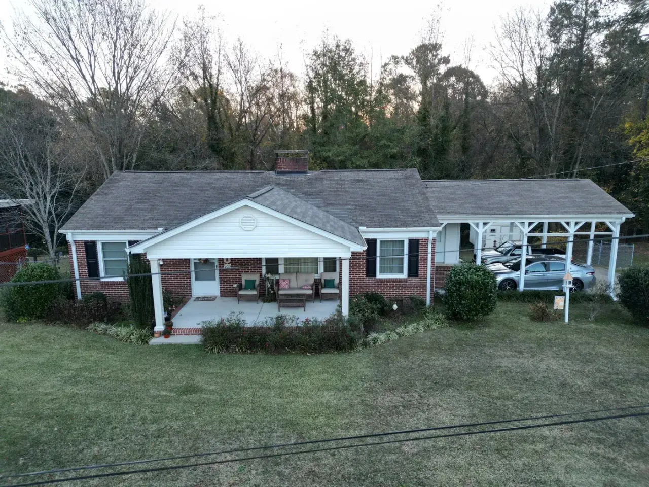 Roof on 3rd St in Lillington, NC before the roof replacement