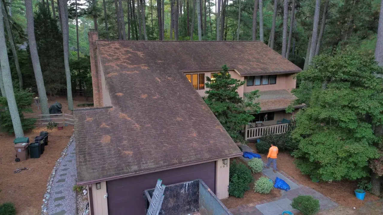 Roof replacement on Abernathy Ct in Cary, NC, photo 1 of 11