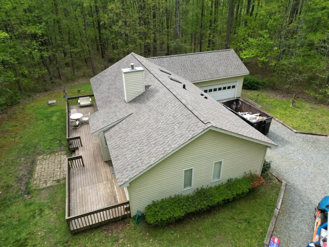 Roof on Beaver Dam Rd in Chapel Hill, NC after the roof replacement