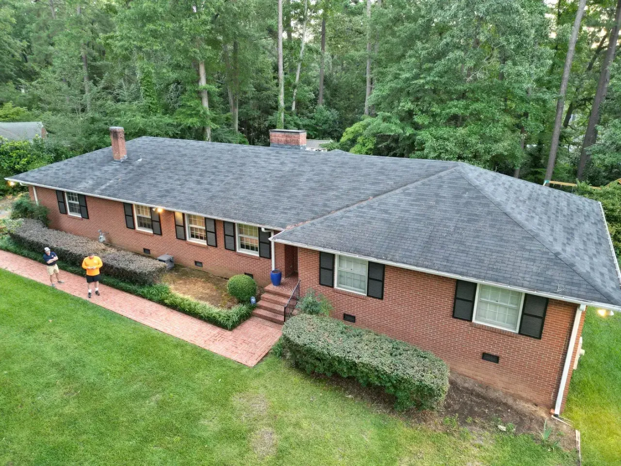Roof on Brinn Dr in Sanford, NC before the roof replacement