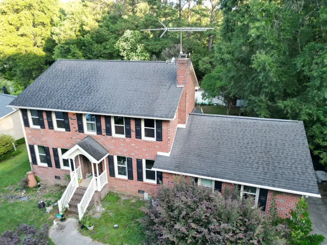 Roof on Buckingham Rd in Garner, NC before the roof replacement