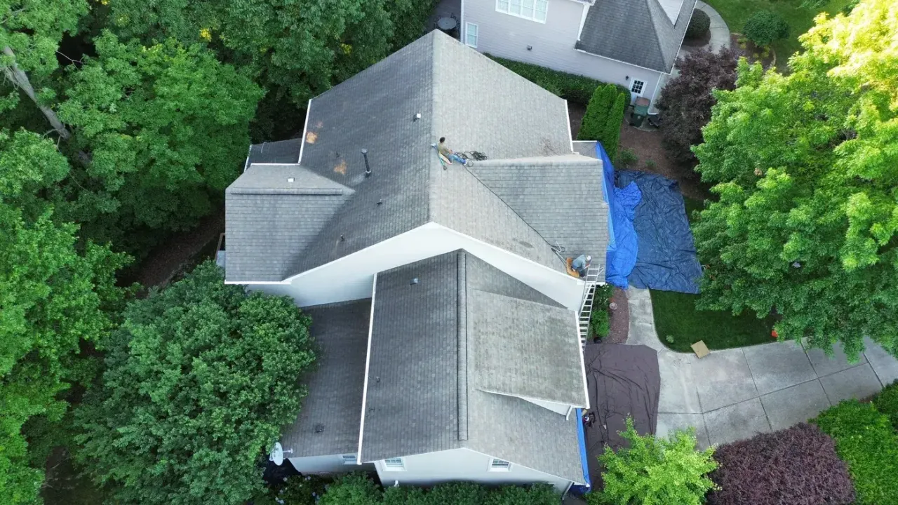 Roof replacement on Chesterfield Dr in Cary, NC, photo 3 of 9