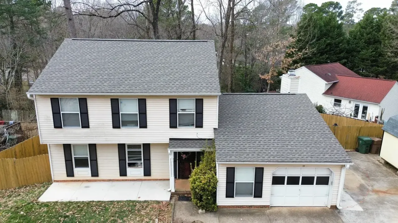 Roof on Chevis Dr in Cary, NC after the roof replacement
