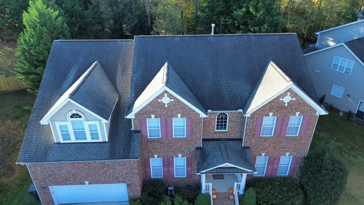 Roof on Debmoor Place in Raleigh, NC before the roof replacement