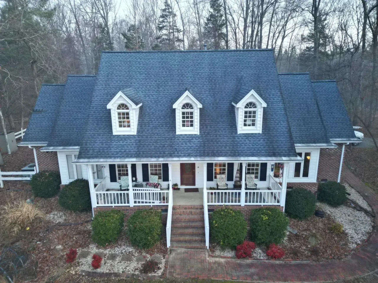 Roof on Ericka Dr in Hillsborough, NC before the roof replacement