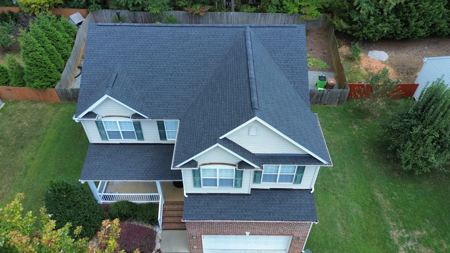 GAF Timberline Natural Shadow in Charcoal installed on a home in Apex, NC