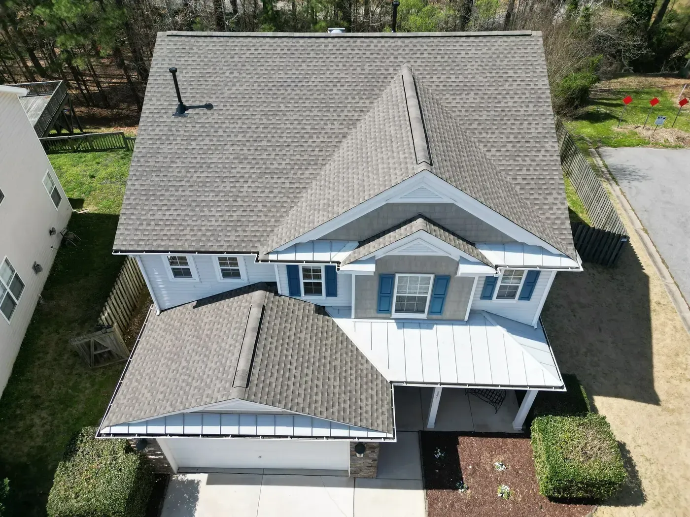 Completed roof replacement on a home on Georgetown Dr in Clayton