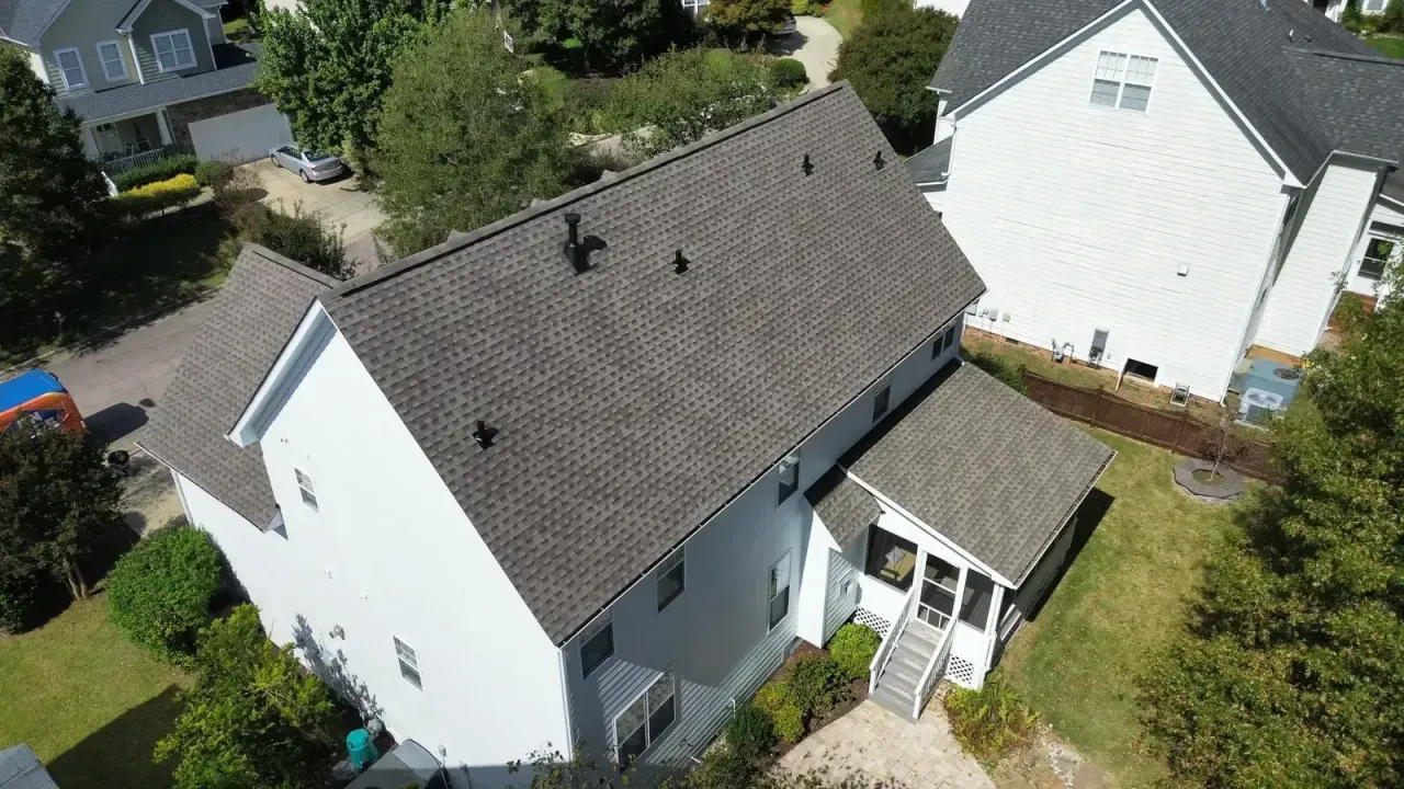 Roof replacement on Gravel Brook Ct in Cary, NC, photo 1 of 36