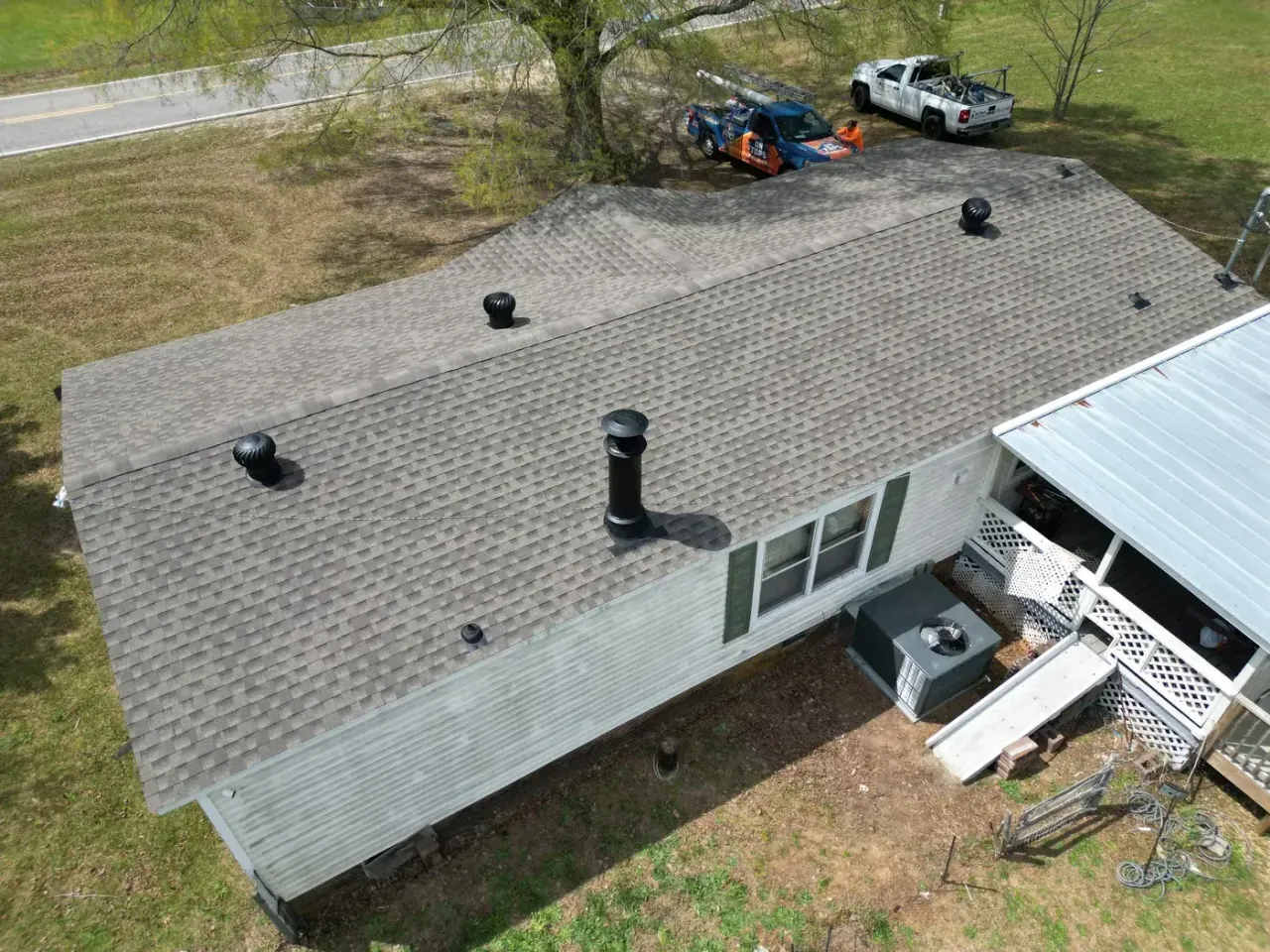 Roof on Hobson Rd in Dunn, NC after the roof replacement