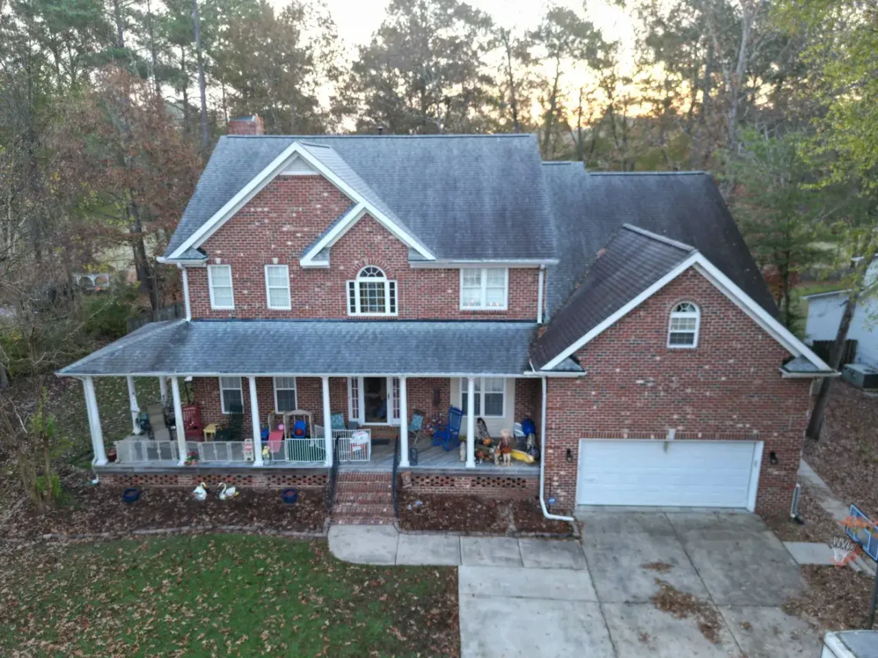 Roof on Keith Hills Rd in Lillington, NC before the roof replacement