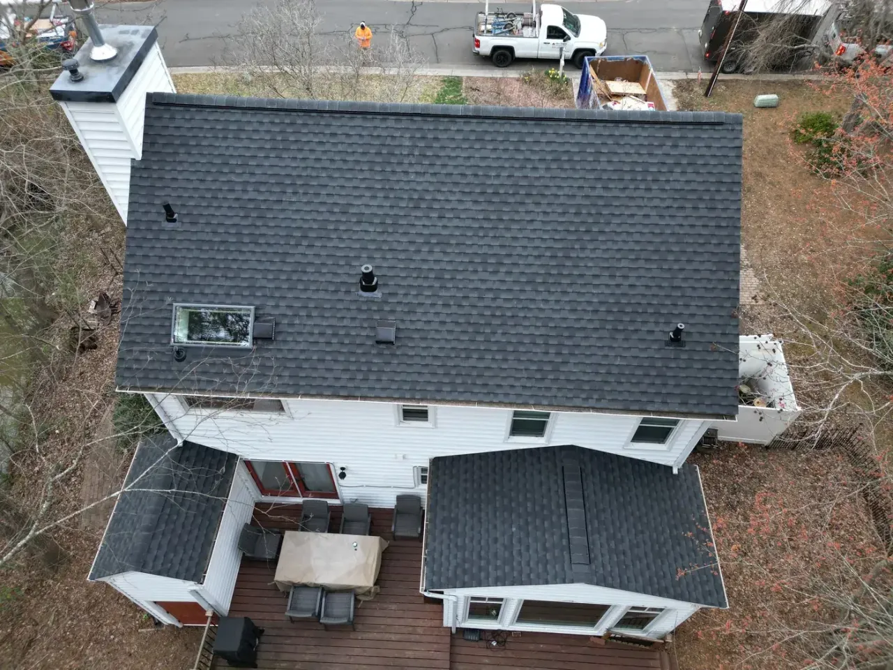 Roof on Lakeshore Dr in Durham, NC after the roof replacement