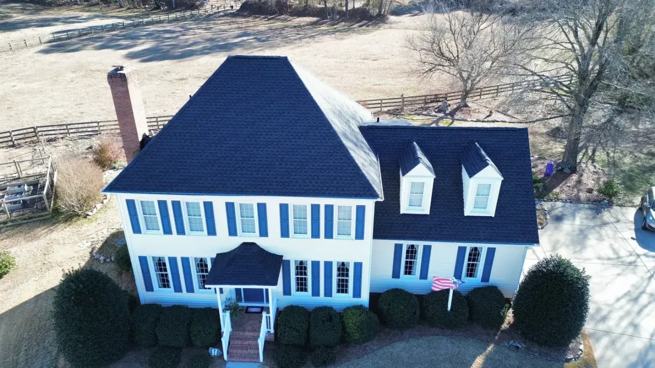 Roof on Larimer Ct in Fuquay-Varina, NC after the roof replacement