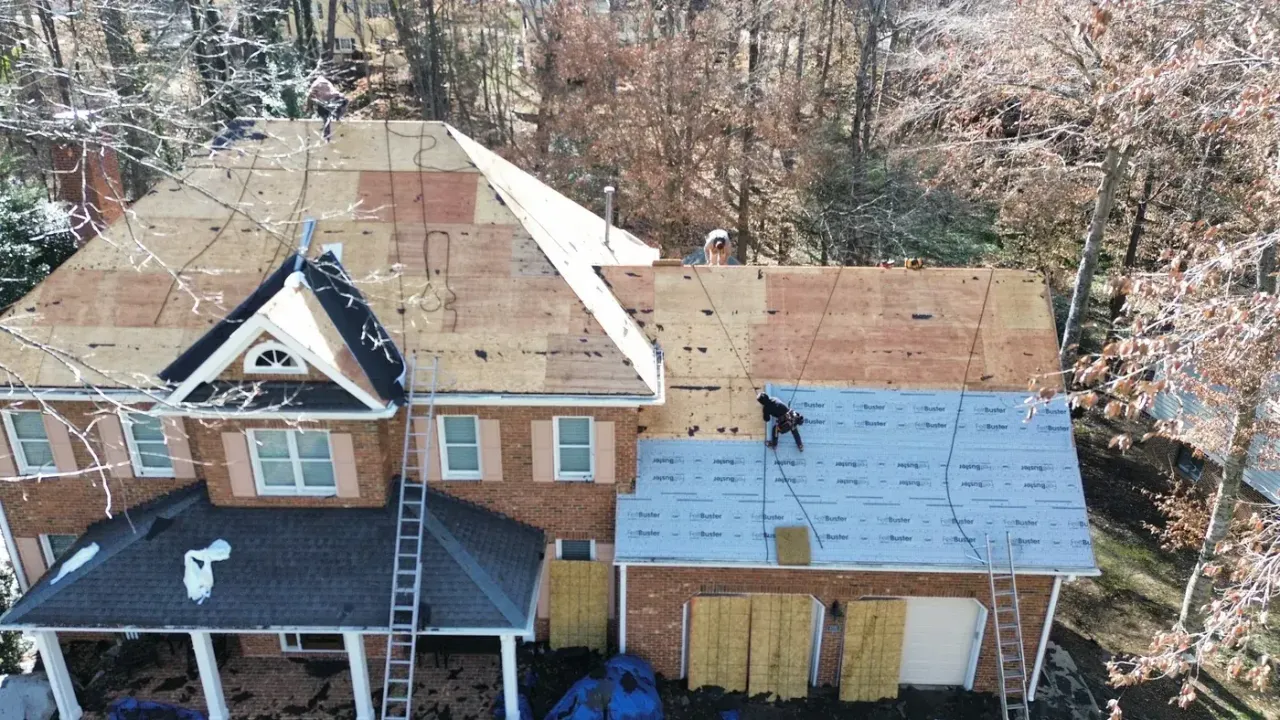 Roof on Lochside Dr in Cary, NC before the roof replacement