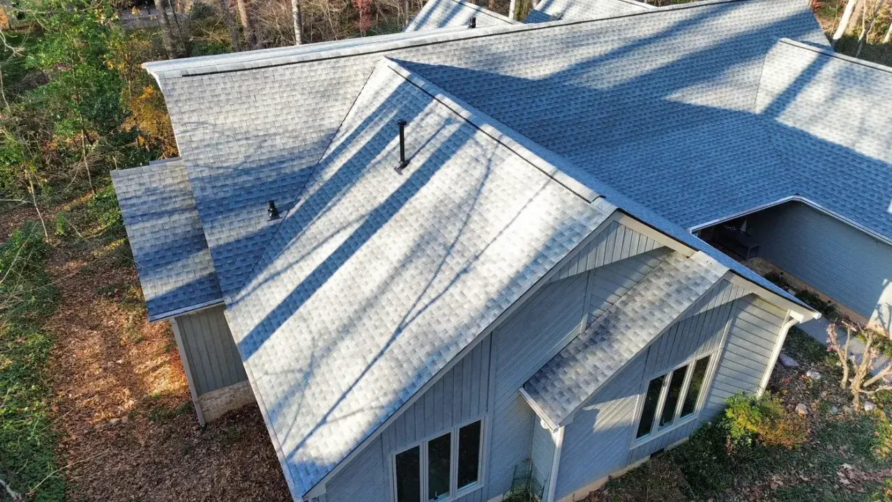 Roof on Lochwood Dr in Cary, NC after the roof replacement