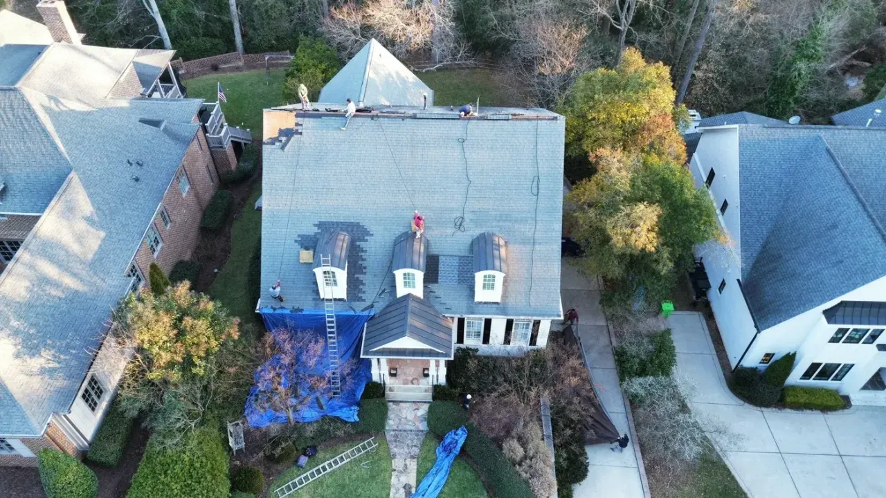 Roof on Manning Pl in Raleigh, NC before the roof replacement