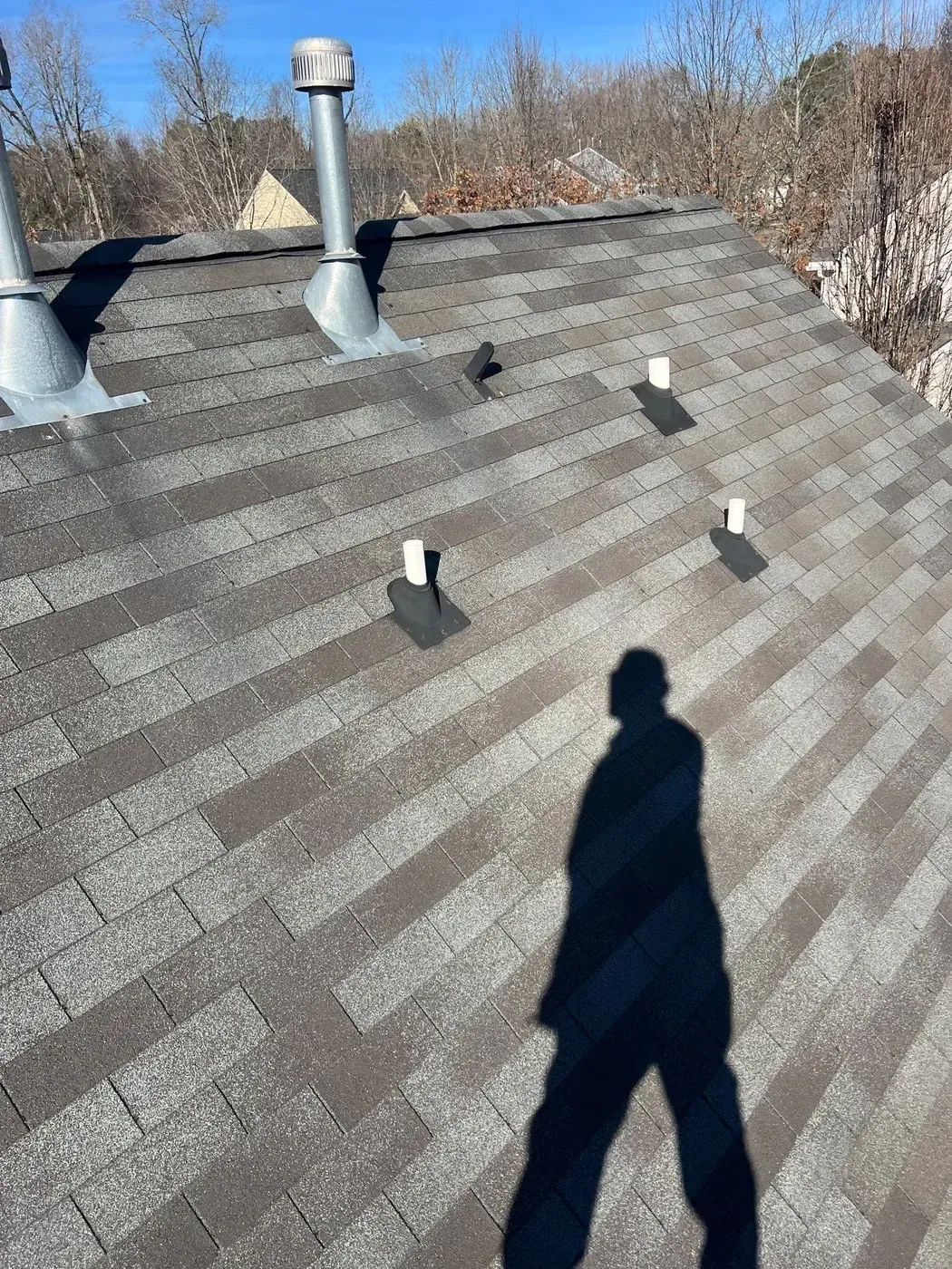 Roof on Margots Ave in Wake Forest, NC before the roof replacement