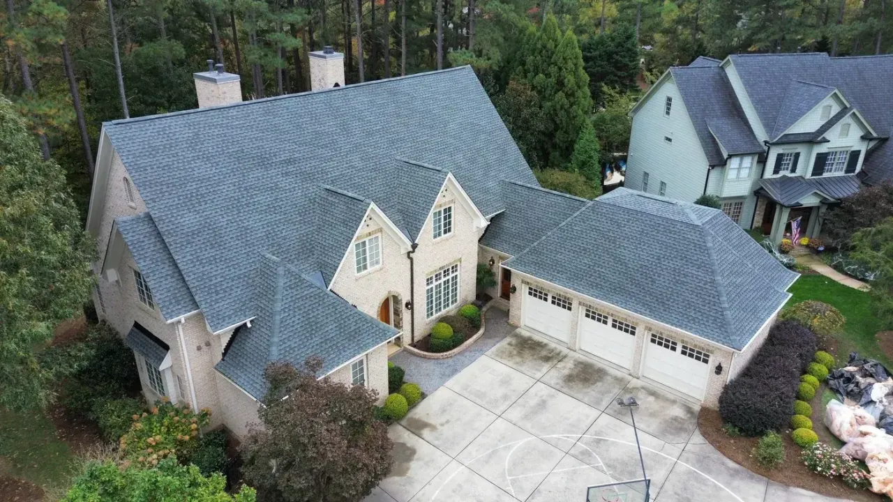 Roof on Mildenhall Ct in Raleigh, NC after the roof replacement