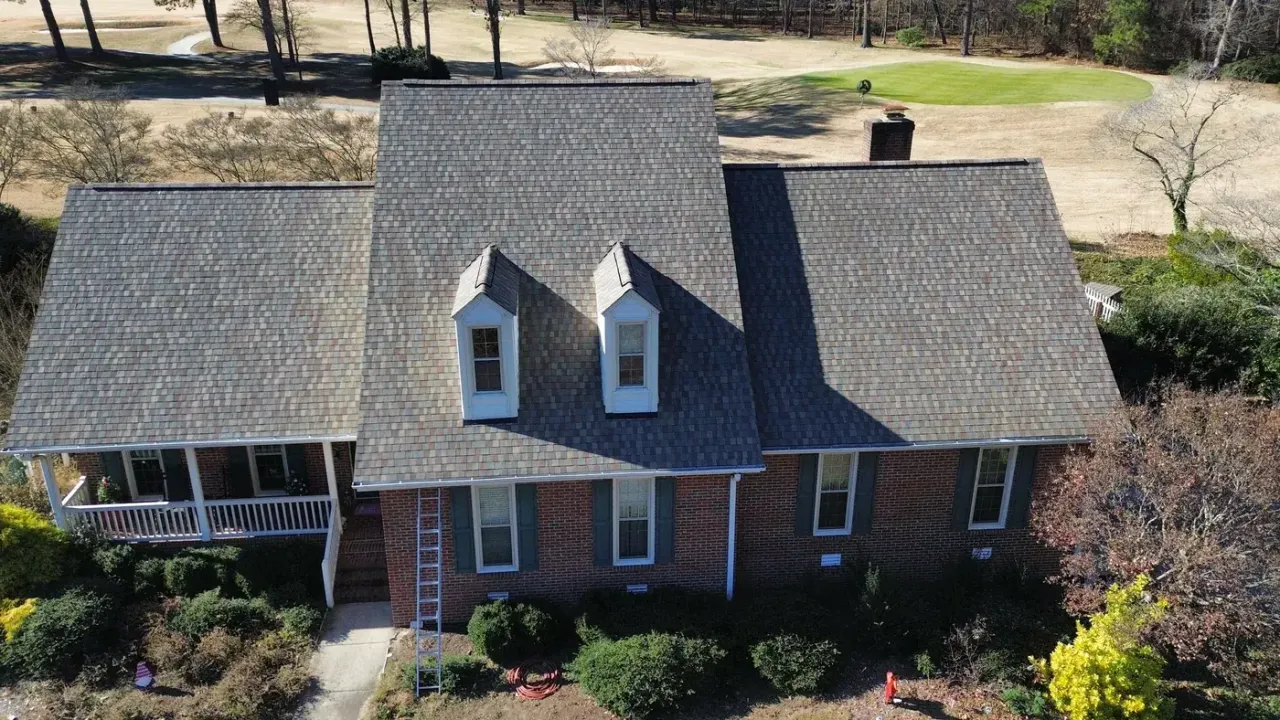 Roof on Muirfield Dr in Fuquay-Varina, NC after the roof replacement