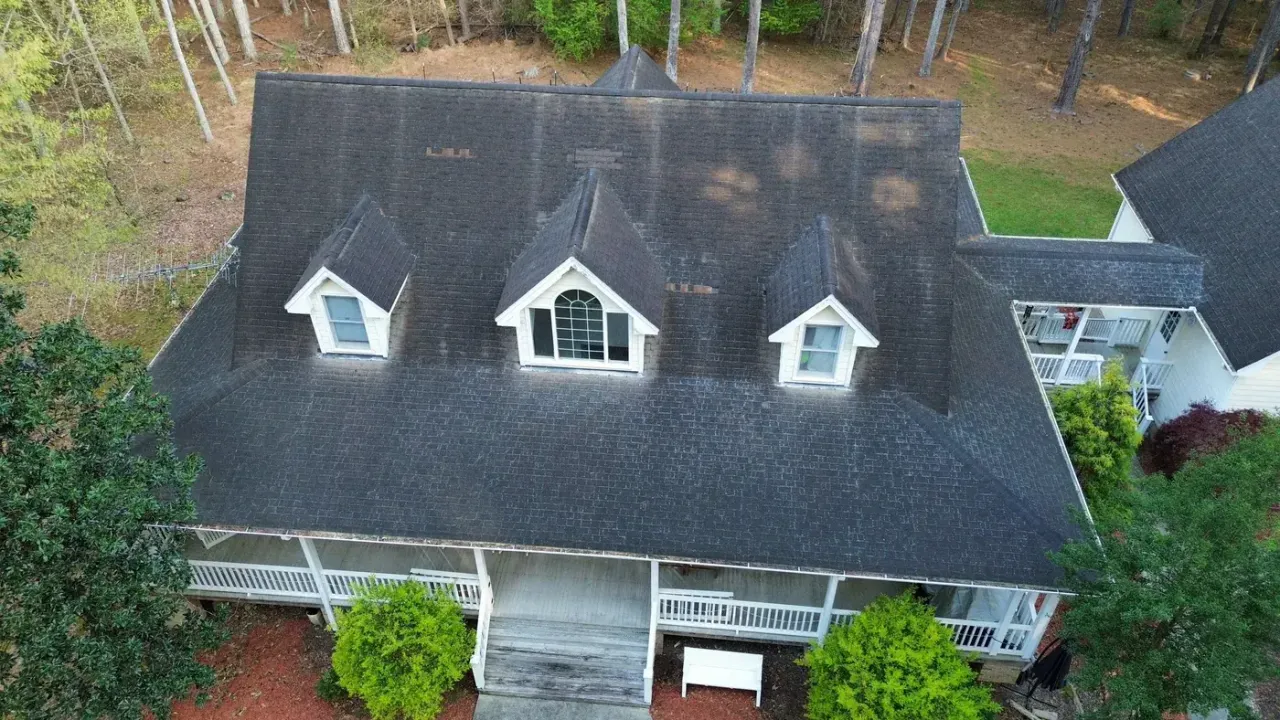 Roof on Red Maple Ct in Apex, NC before the roof replacement
