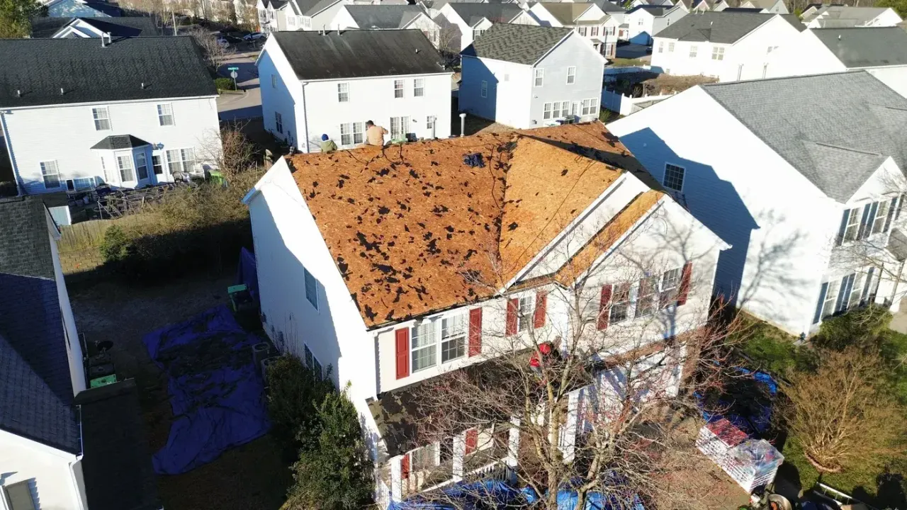 Roof replacement on Roaring Rapids Road in Raleigh, NC, photo 4 of 9