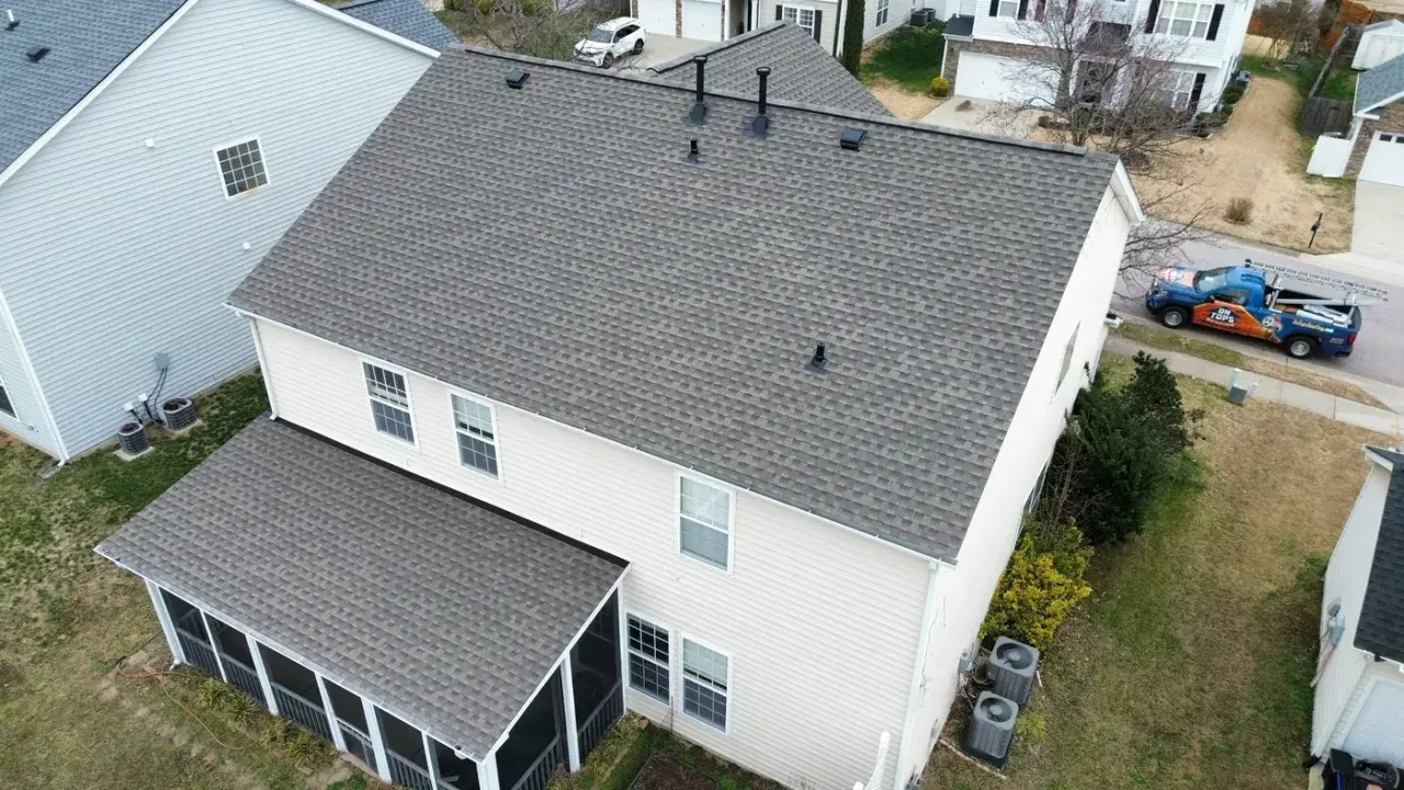 Roof replacement on Roaring Rapids Road in Raleigh, NC, photo 8 of 9