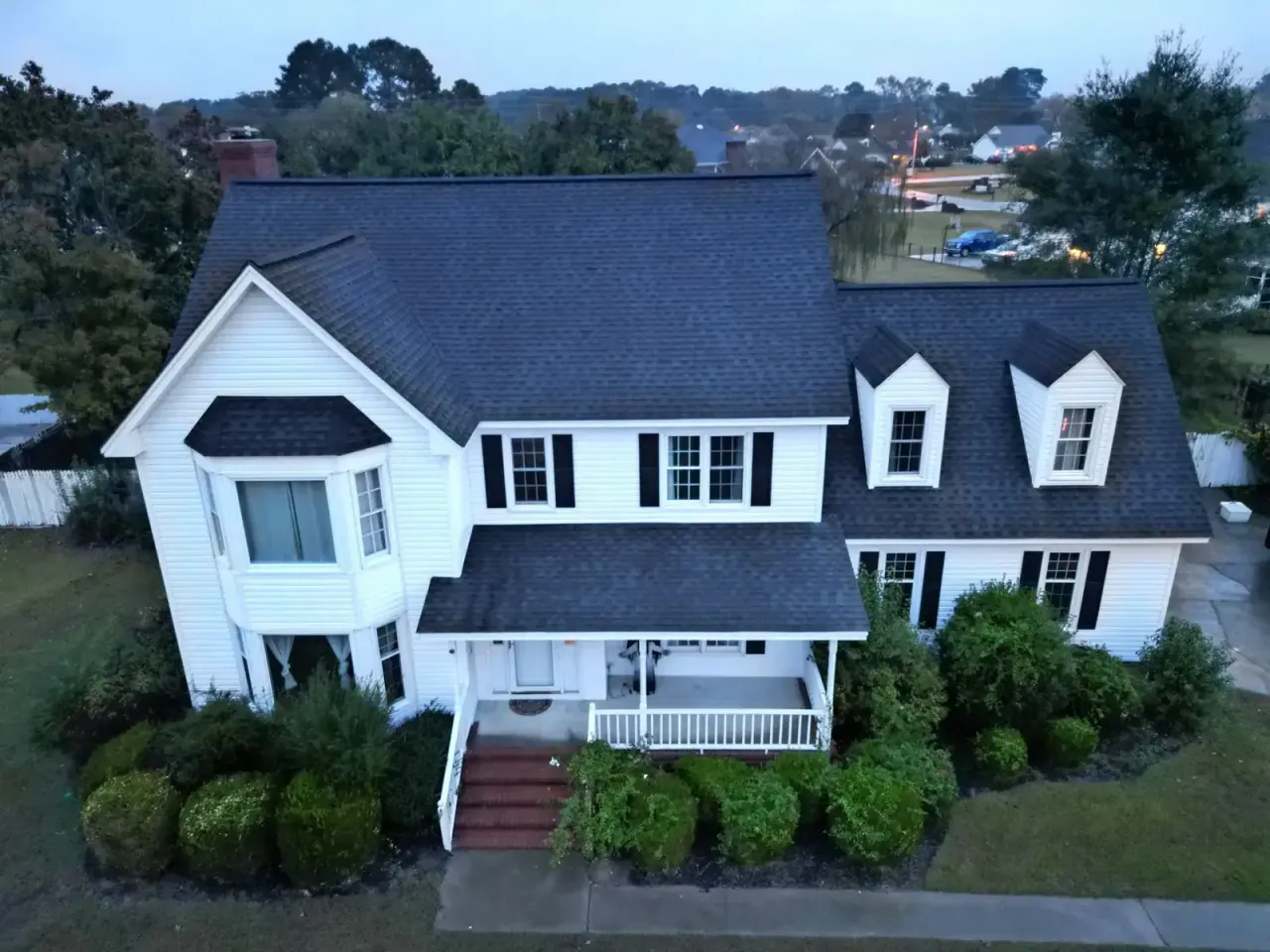 Roof on Roundtree Ln in Goldsboro, NC before the roof replacement