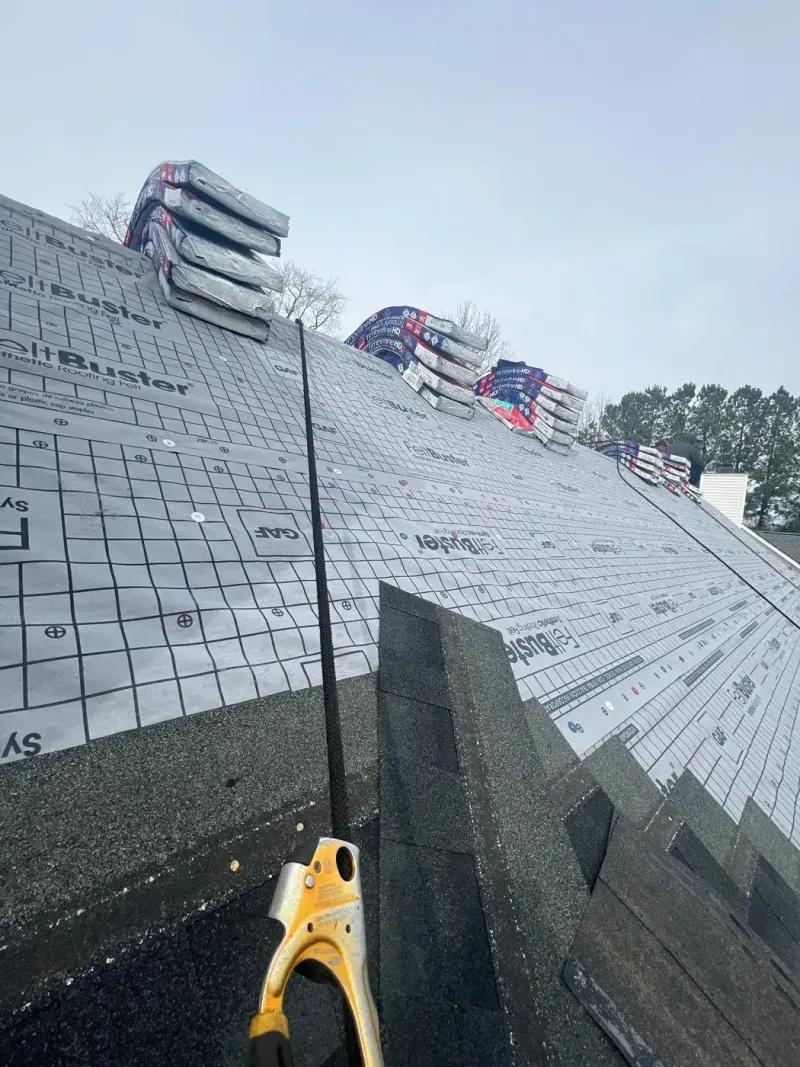 Roof replacement on Sandy Point Way in Holly Springs, NC, photo 2 of 8
