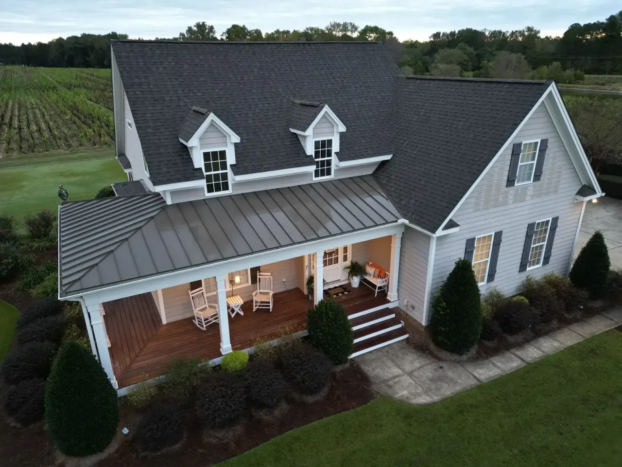 Roof on Scarborowood Dr in Holly Springs, NC before the roof replacement