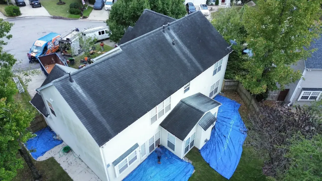 Roof replacement on Sherwood Forest pl in Cary, NC, photo 1 of 13