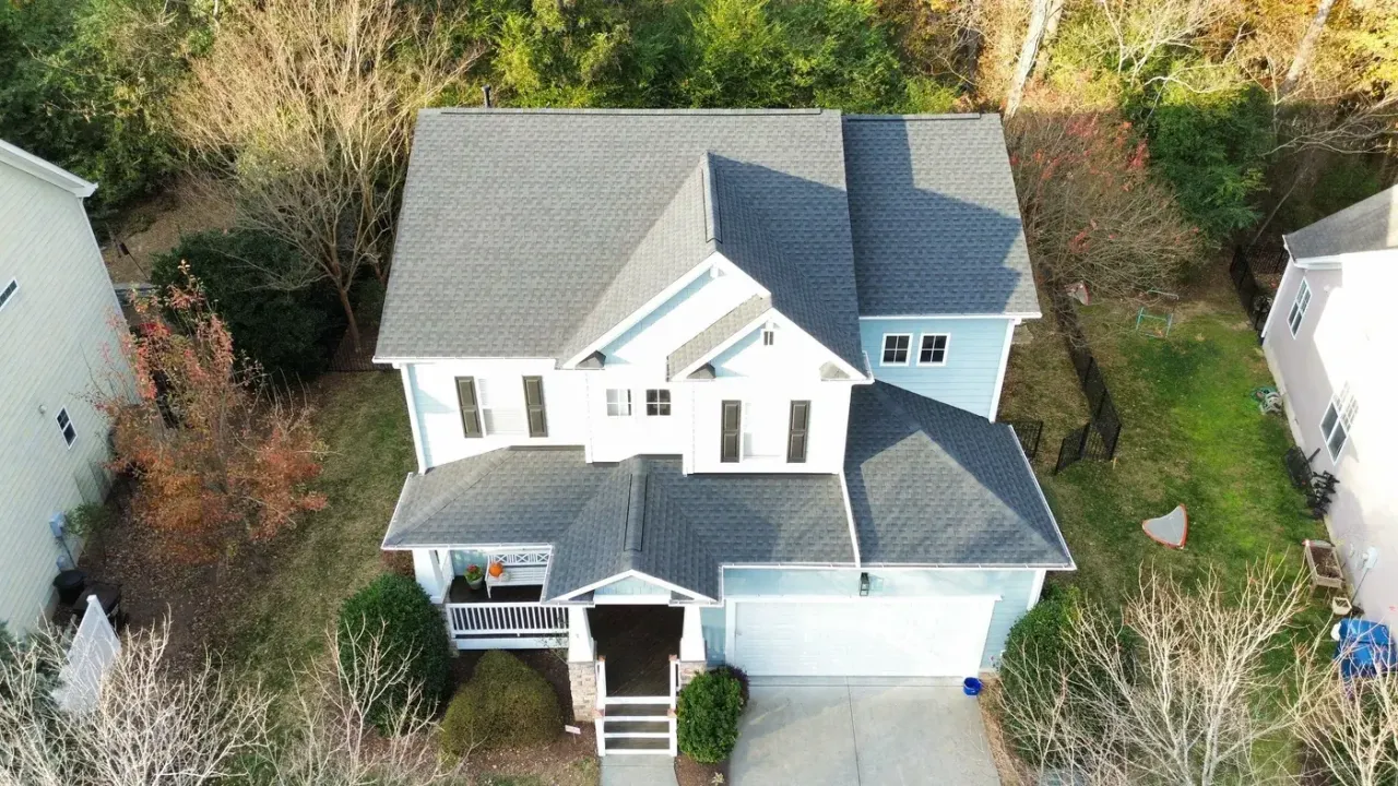 Roof on Silverbush Ct in Durham, NC after the roof replacement