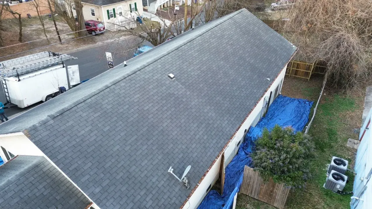 Roof on South Roxboro St in Durham, NC before the roof replacement