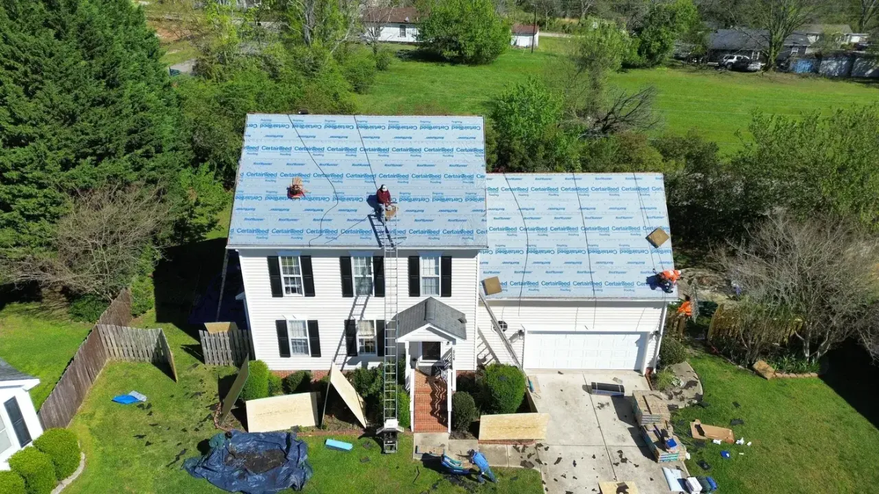 Roof replacement on Springside Dr in Holly Springs, NC, photo 5 of 10
