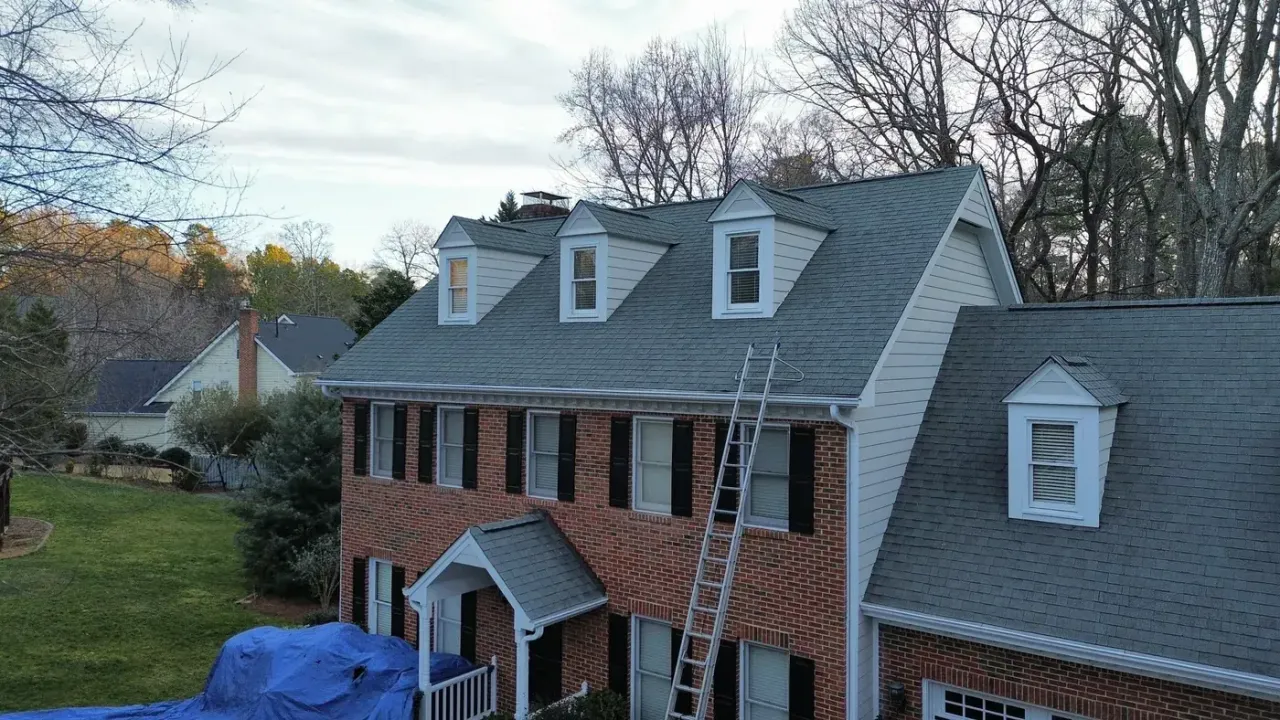 Roof on Stoneleigh Dr in Cary, NC before the roof replacement