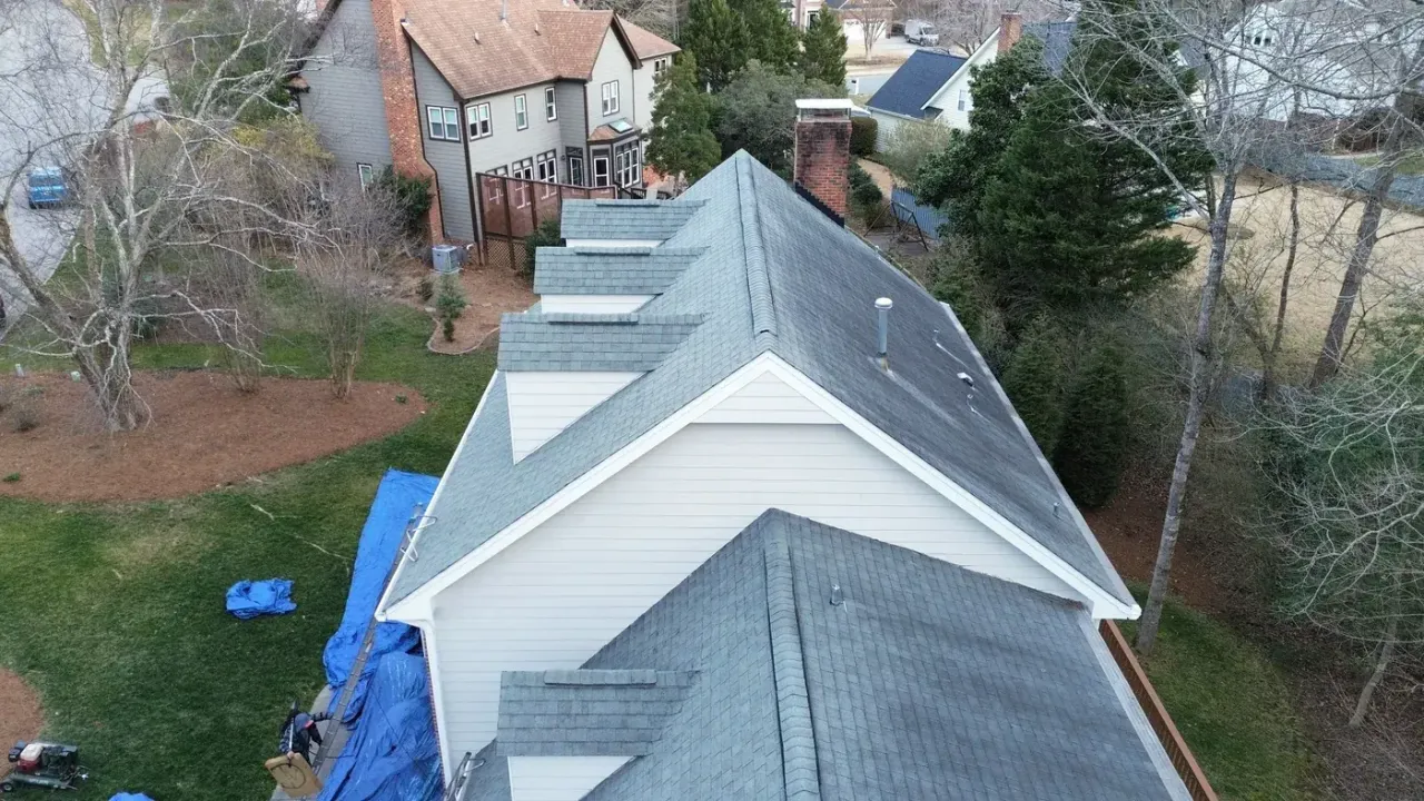 Roof replacement on Stoneleigh Dr in Cary, NC, photo 4 of 11