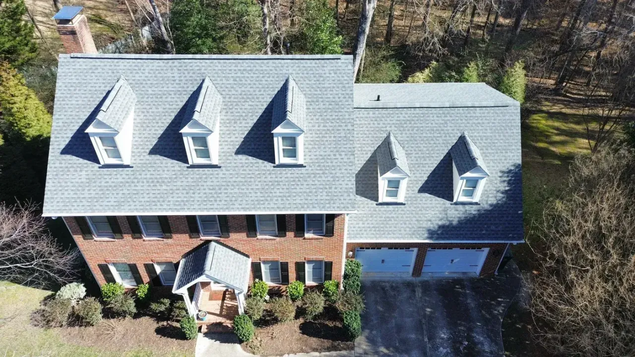 Roof on Stoneleigh Dr in Cary, NC after the roof replacement