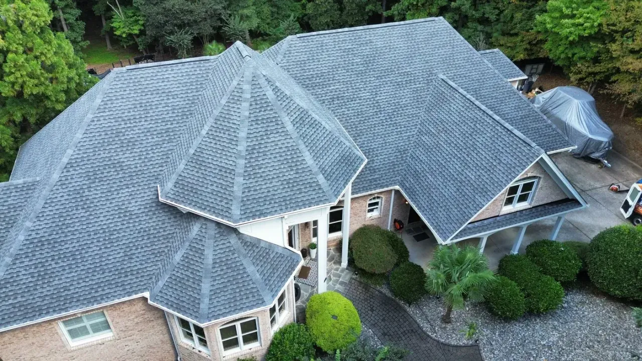 Roof on Vista Dell Lago Ln in Wake Forest, NC after the roof replacement