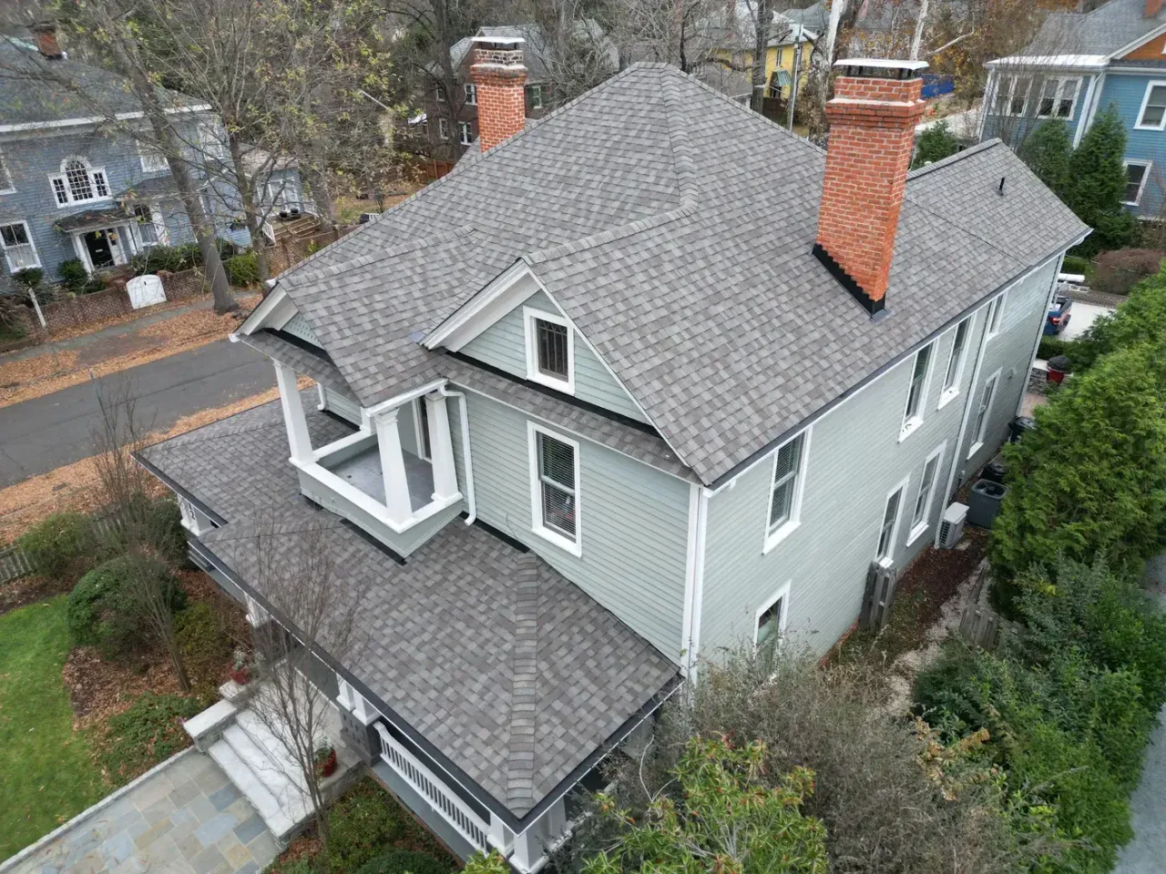 Roof on Watts St in Durham, NC after the roof replacement