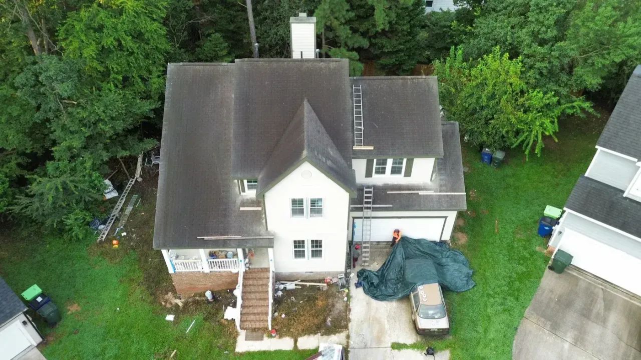 Roof replacement on Wildoat Pl in Raleigh, NC, photo 3 of 8